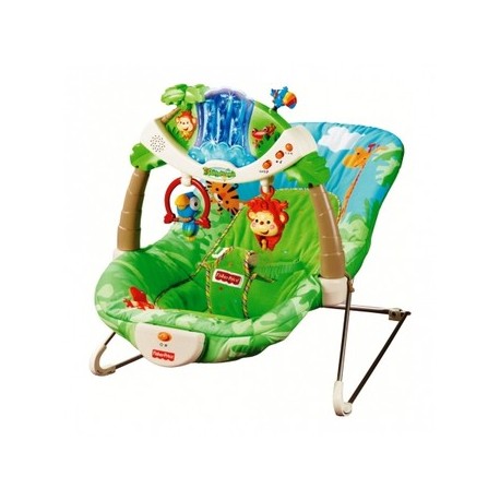 Кресло-шезлонг с вибрацией Fisher Price "Тропический лес"